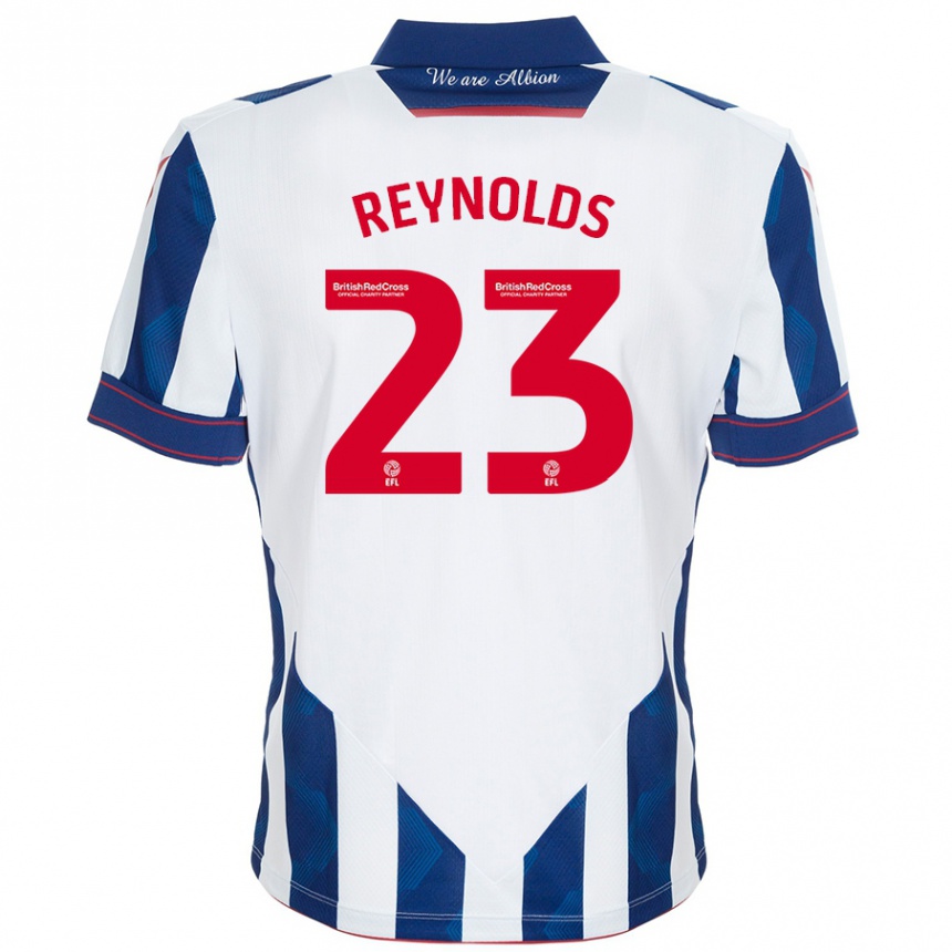 Mujer Fútbol Camiseta Taylor Reynolds #23 Blanco Azul Oscuro 1ª Equipación 2024/25 Perú