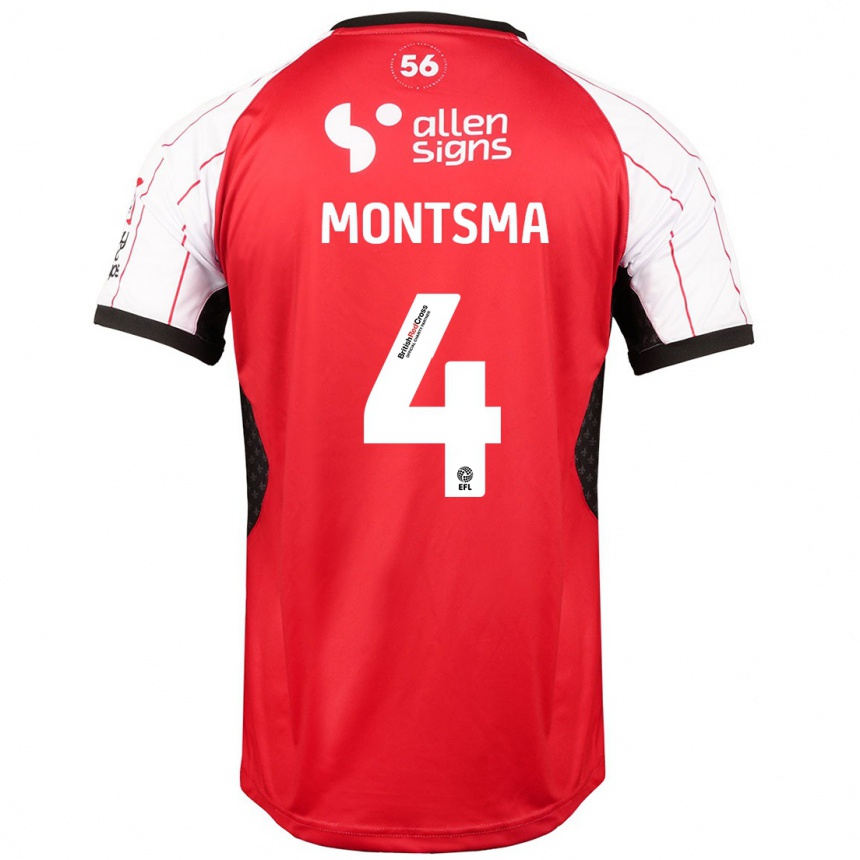 Mujer Fútbol Camiseta Lewis Montsma #4 Blanco 1ª Equipación 2024/25 Perú