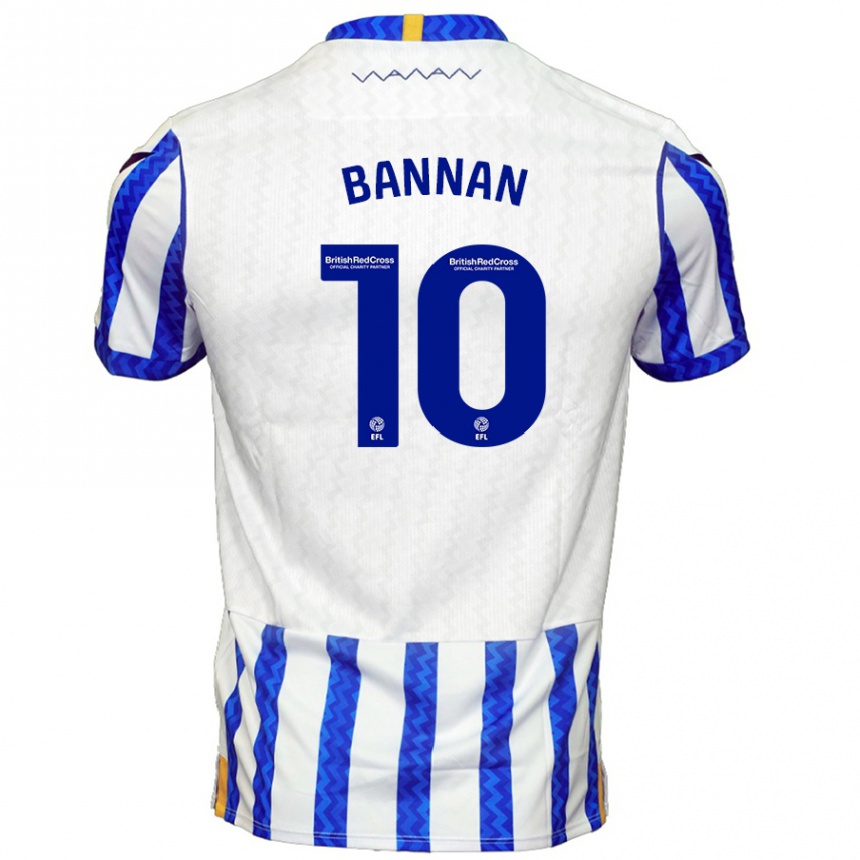 Mujer Fútbol Camiseta Barry Bannan #10 Azul Blanco 1ª Equipación 2024/25 Perú