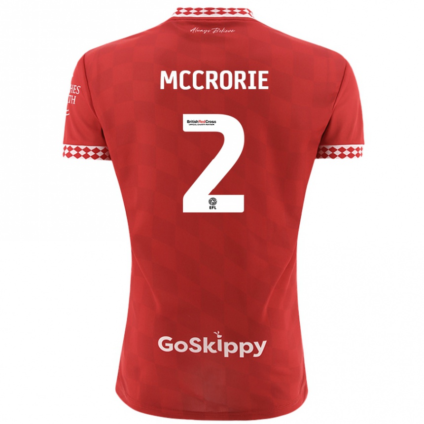 Mujer Fútbol Camiseta Ross Mccrorie #2 Rojo 1ª Equipación 2024/25 Perú