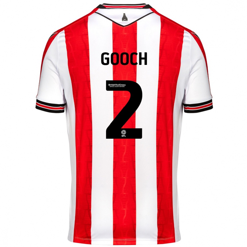 Mujer Fútbol Camiseta Lynden Gooch #2 Rojo Blanco 1ª Equipación 2024/25 Perú