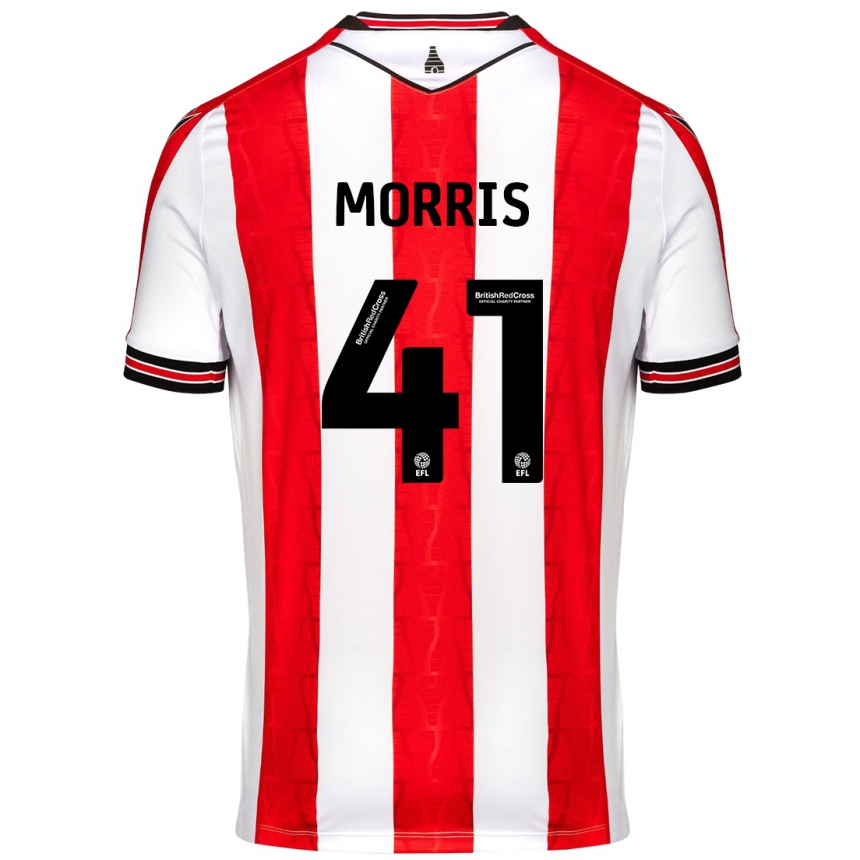 Mujer Fútbol Camiseta Scott Morris #41 Rojo Blanco 1ª Equipación 2024/25 Perú