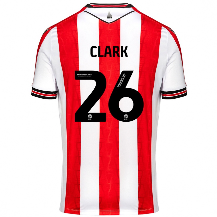 Mujer Fútbol Camiseta Ciaran Clark #26 Rojo Blanco 1ª Equipación 2024/25 Perú