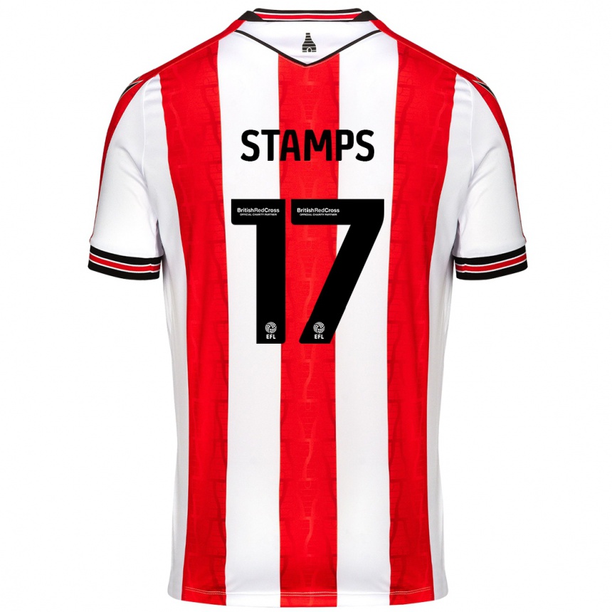 Mujer Fútbol Camiseta Shannon Stamps #17 Rojo Blanco 1ª Equipación 2024/25 Perú