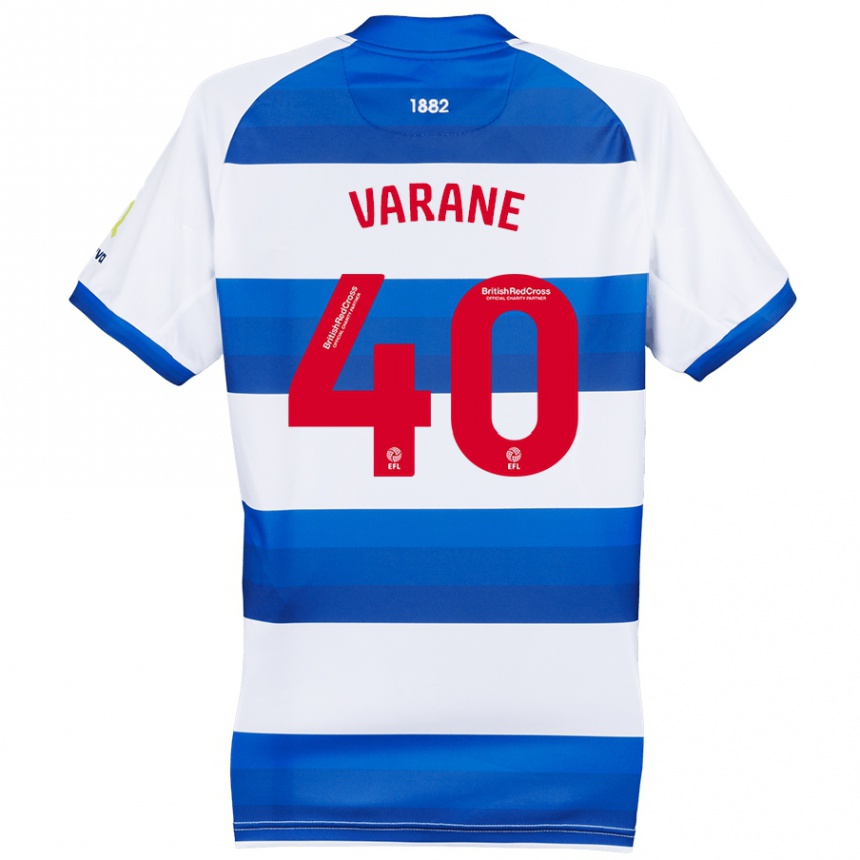 Mujer Fútbol Camiseta Jonathan Varane #40 Blanco Azul 1ª Equipación 2024/25 Perú