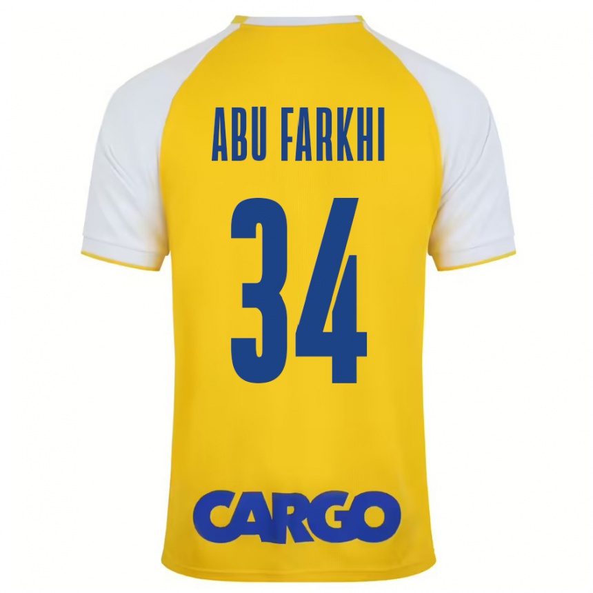 Mujer Fútbol Camiseta Sayed Abu Farkhi #34 Amarillo Blanco 1ª Equipación 2024/25 Perú