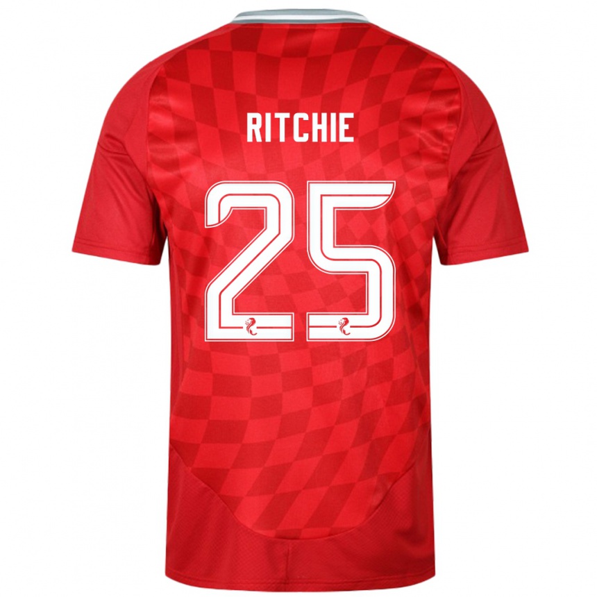 Mujer Fútbol Camiseta Tom Ritchie #25 Rojo 1ª Equipación 2024/25 Perú