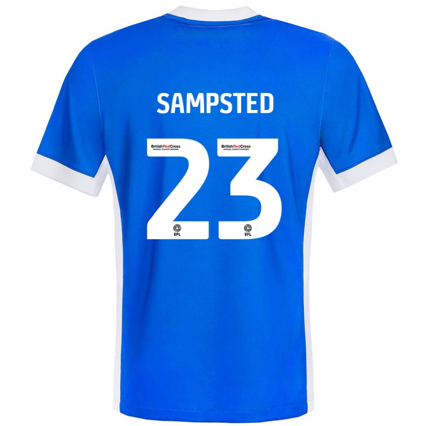 Mujer Fútbol Camiseta Alfons Sampsted #23 Azul Blanco 1ª Equipación 2024/25 Perú