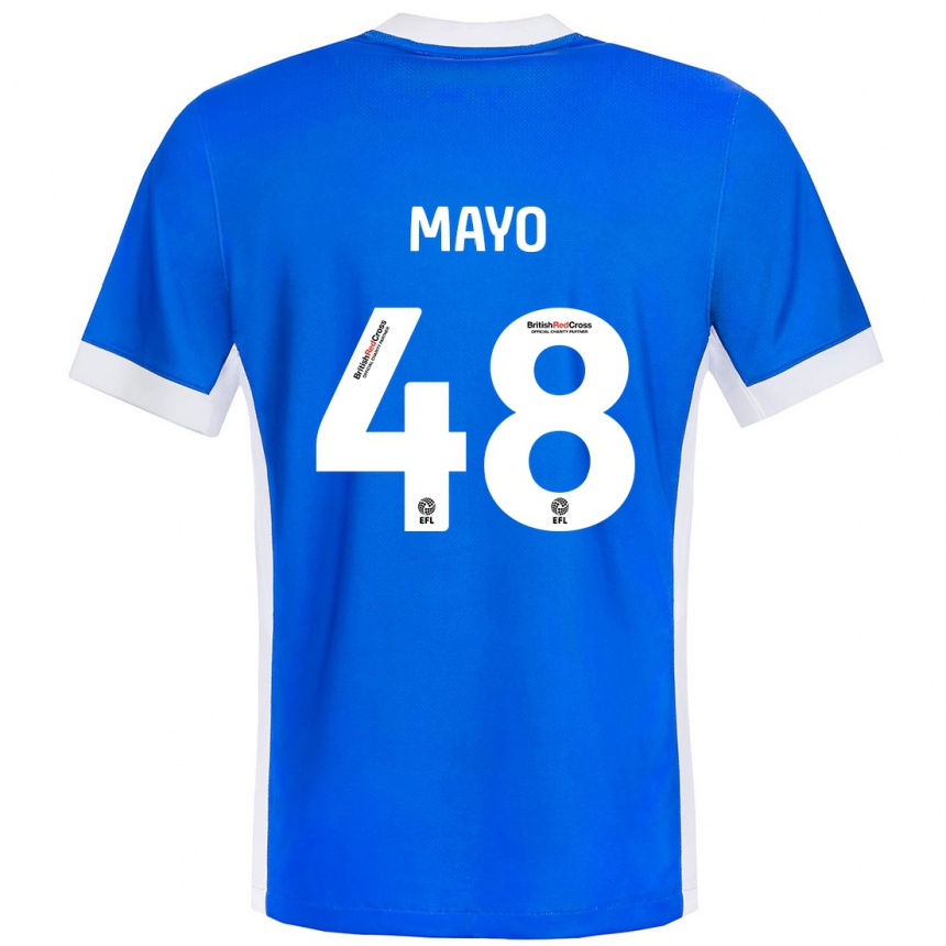 Mujer Fútbol Camiseta Bradley Mayo #48 Azul Blanco 1ª Equipación 2024/25 Perú