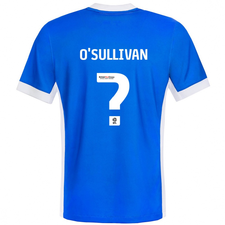 Mujer Fútbol Camiseta William O'sullivan #0 Azul Blanco 1ª Equipación 2024/25 Perú