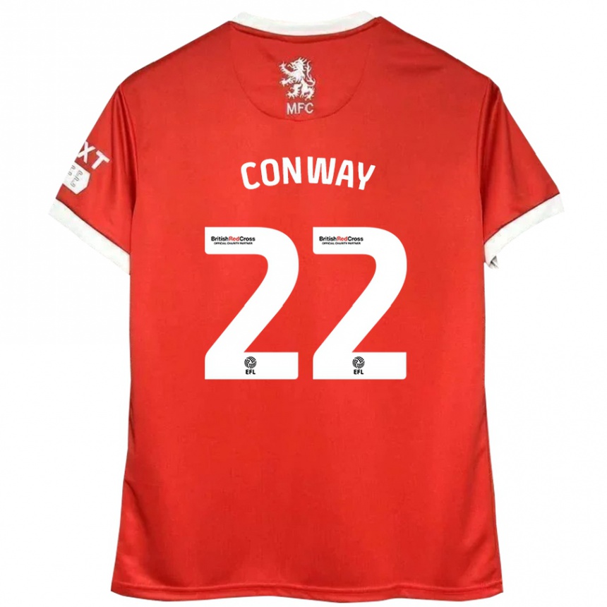 Mujer Fútbol Camiseta Tommy Conway #22 Rojo Blanco 1ª Equipación 2024/25 Perú