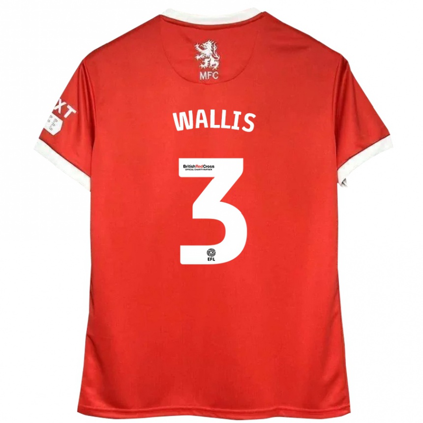 Mujer Fútbol Camiseta Emma Wallis #3 Rojo Blanco 1ª Equipación 2024/25 Perú