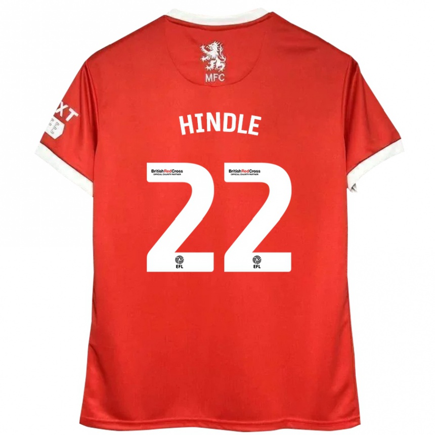 Mujer Fútbol Camiseta Rachel Hindle #22 Rojo Blanco 1ª Equipación 2024/25 Perú