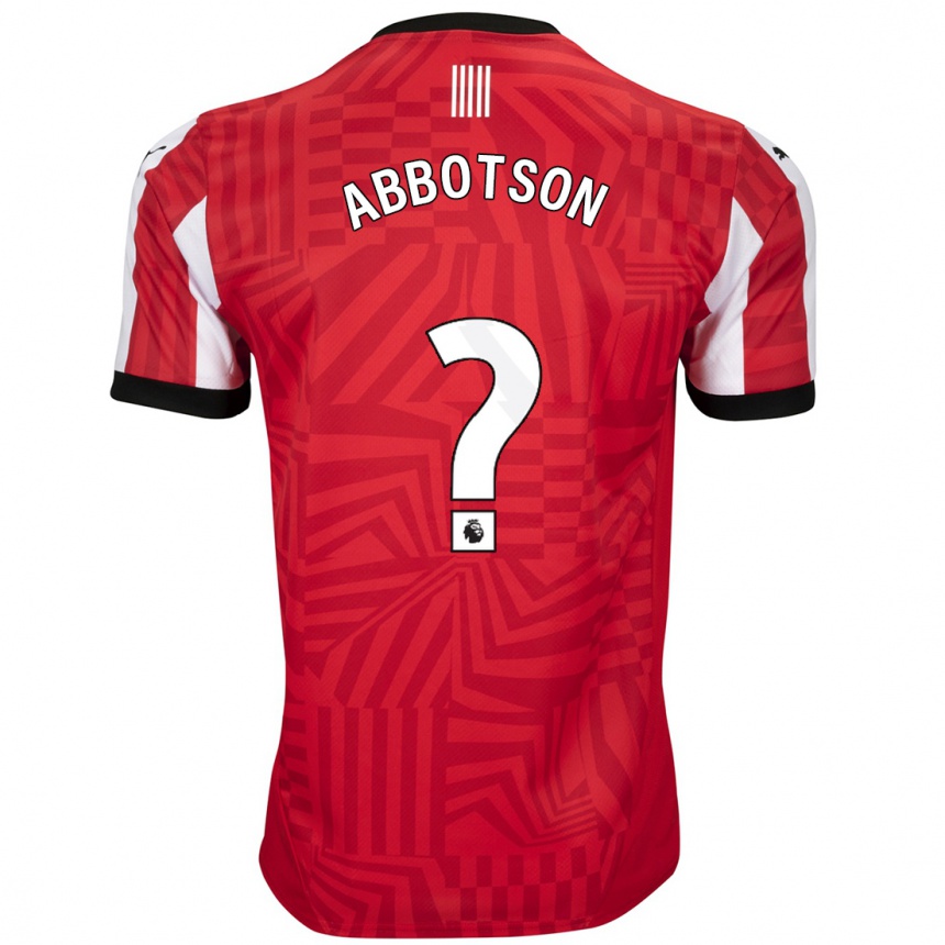 Mujer Fútbol Camiseta Oscar Abbotson #0 Rojo Blanco 1ª Equipación 2024/25 Perú