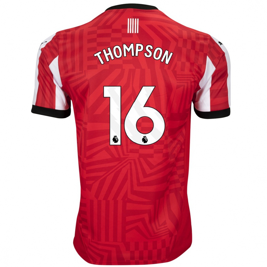 Mujer Fútbol Camiseta Emma Thompson #16 Rojo Blanco 1ª Equipación 2024/25 Perú