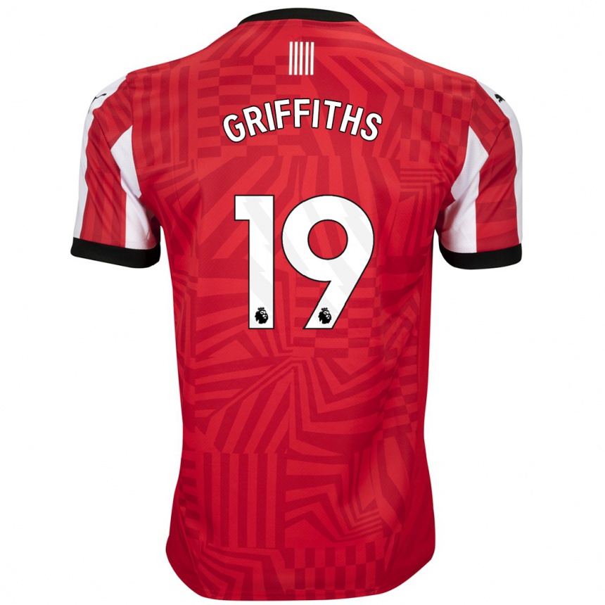 Mujer Fútbol Camiseta Alice Griffiths #19 Rojo Blanco 1ª Equipación 2024/25 Perú