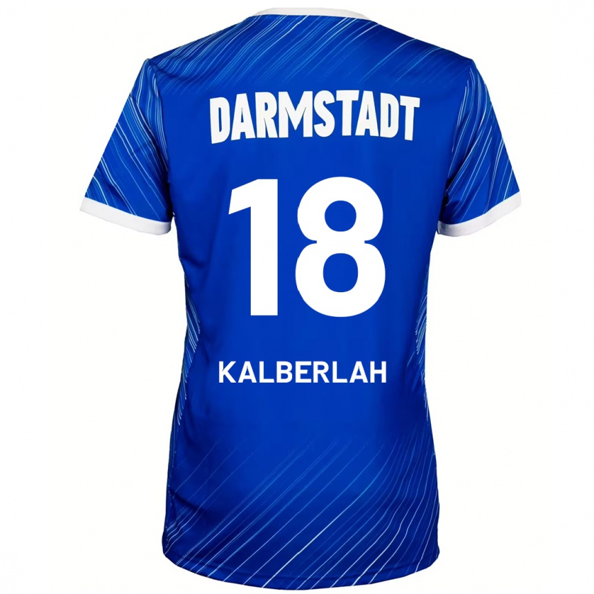 Mujer Fútbol Camiseta Simon Kalberlah #18 Azul Blanco 1ª Equipación 2024/25 Perú