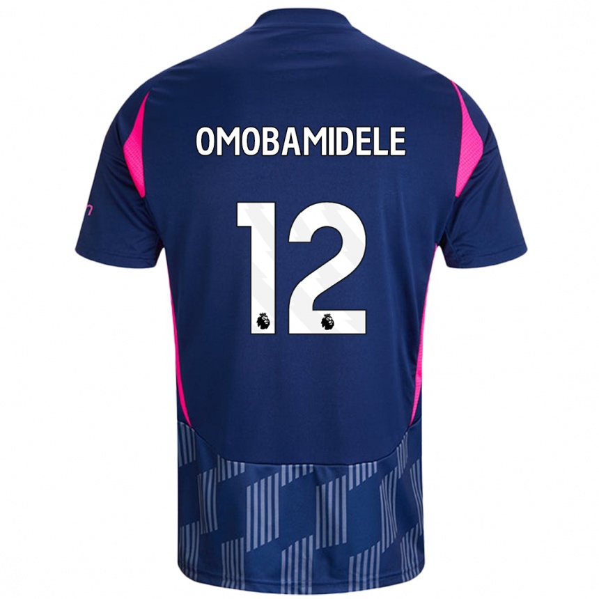 Mujer Fútbol Camiseta Andrew Omobamidele #12 Azul Real Rosa 2ª Equipación 2024/25 Perú