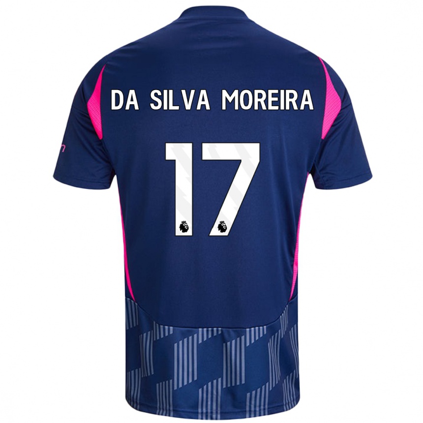 Mujer Fútbol Camiseta Eric Da Silva Moreira #17 Azul Real Rosa 2ª Equipación 2024/25 Perú