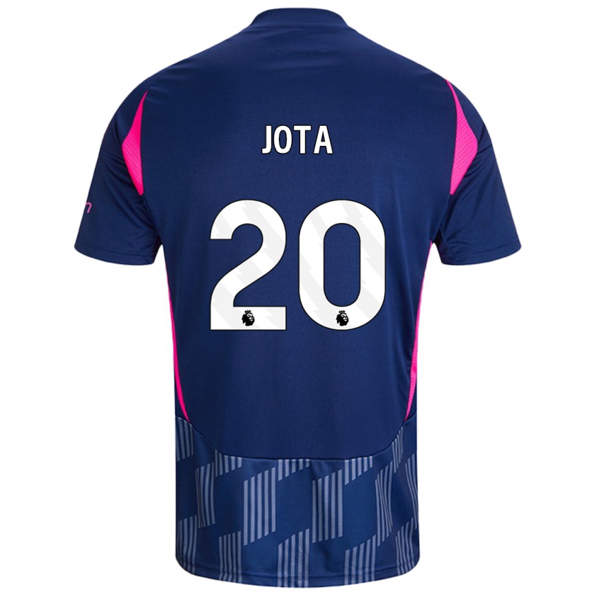 Mujer Fútbol Camiseta Jota Silva #20 Azul Real Rosa 2ª Equipación 2024/25 Perú