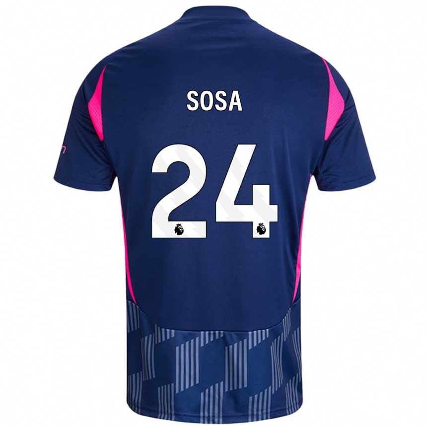 Mujer Fútbol Camiseta Ramón Sosa #24 Azul Real Rosa 2ª Equipación 2024/25 Perú