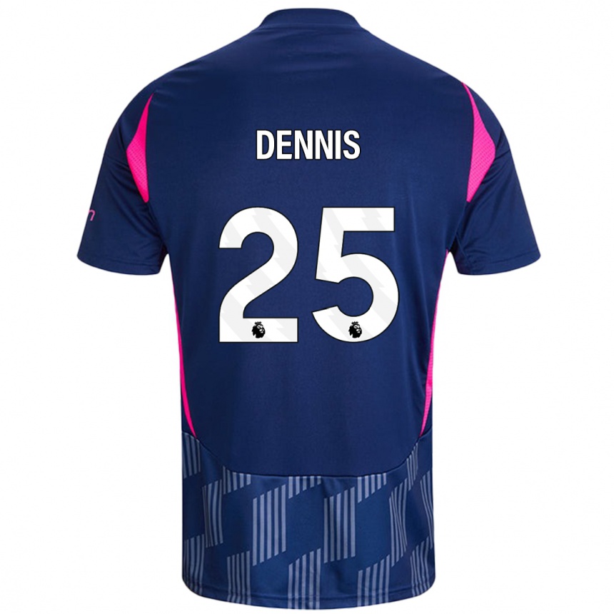 Mujer Fútbol Camiseta Emmanuel Dennis #25 Azul Real Rosa 2ª Equipación 2024/25 Perú