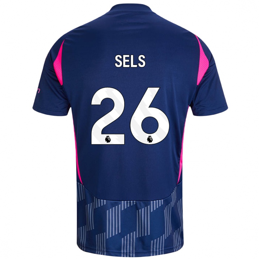 Mujer Fútbol Camiseta Matz Sels #26 Azul Real Rosa 2ª Equipación 2024/25 Perú