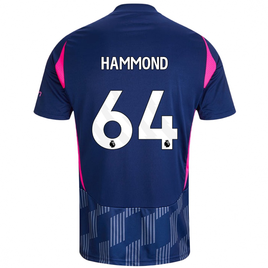 Mujer Fútbol Camiseta Ben Hammond #64 Azul Real Rosa 2ª Equipación 2024/25 Perú