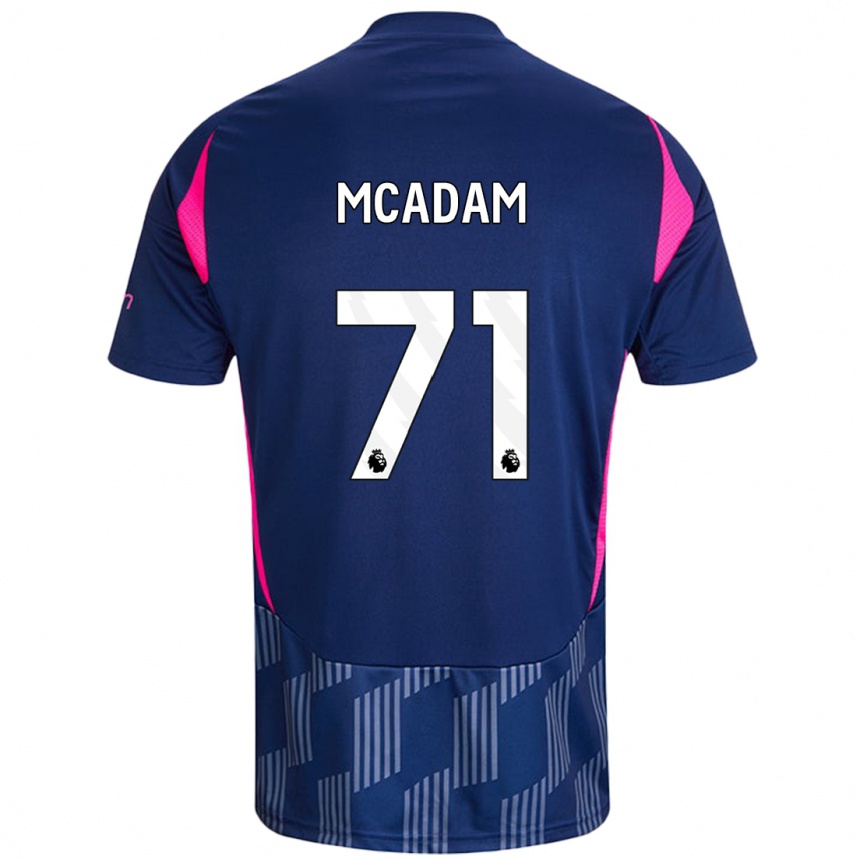 Mujer Fútbol Camiseta Kyle Mcadam #71 Azul Real Rosa 2ª Equipación 2024/25 Perú