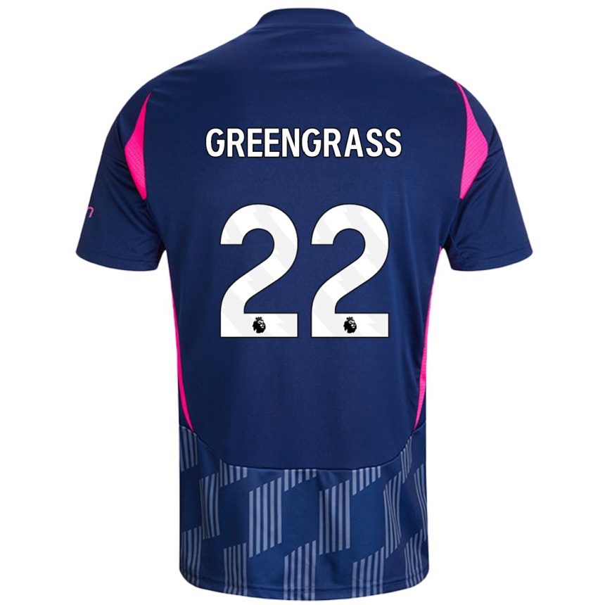 Mujer Fútbol Camiseta Charlotte Greengrass #22 Azul Real Rosa 2ª Equipación 2024/25 Perú