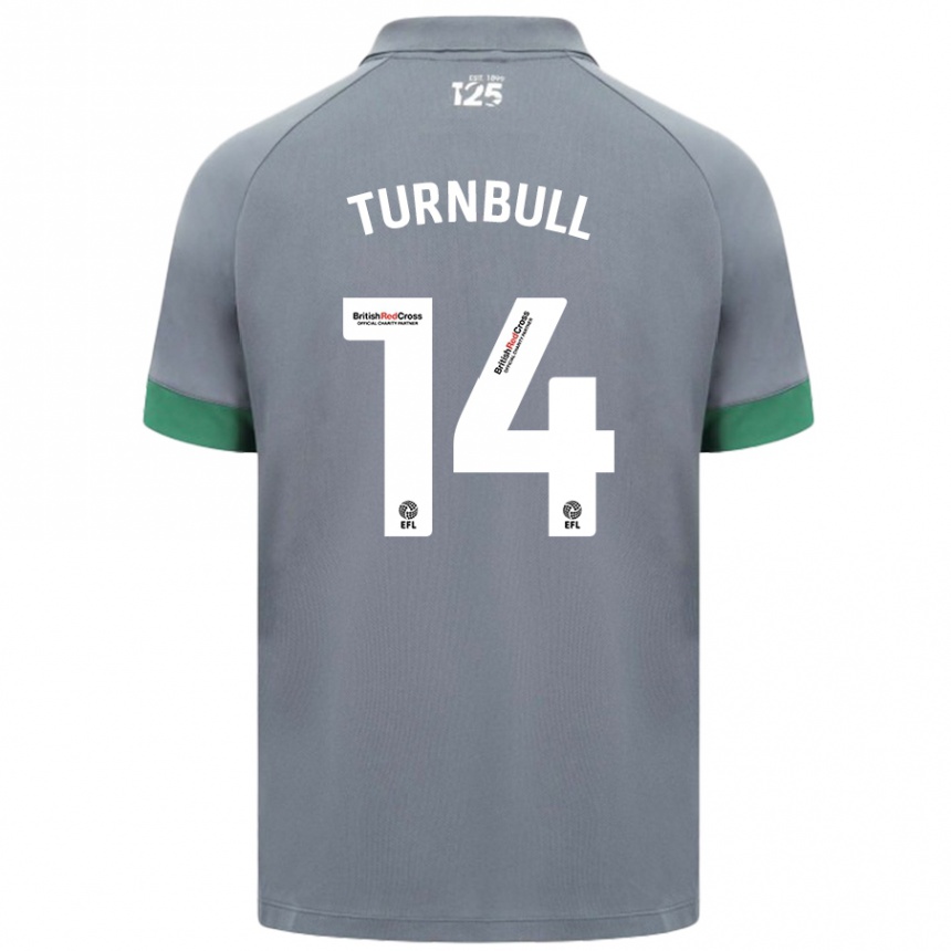 Mujer Fútbol Camiseta David Turnbull #14 Gris Oscuro 2ª Equipación 2024/25 Perú