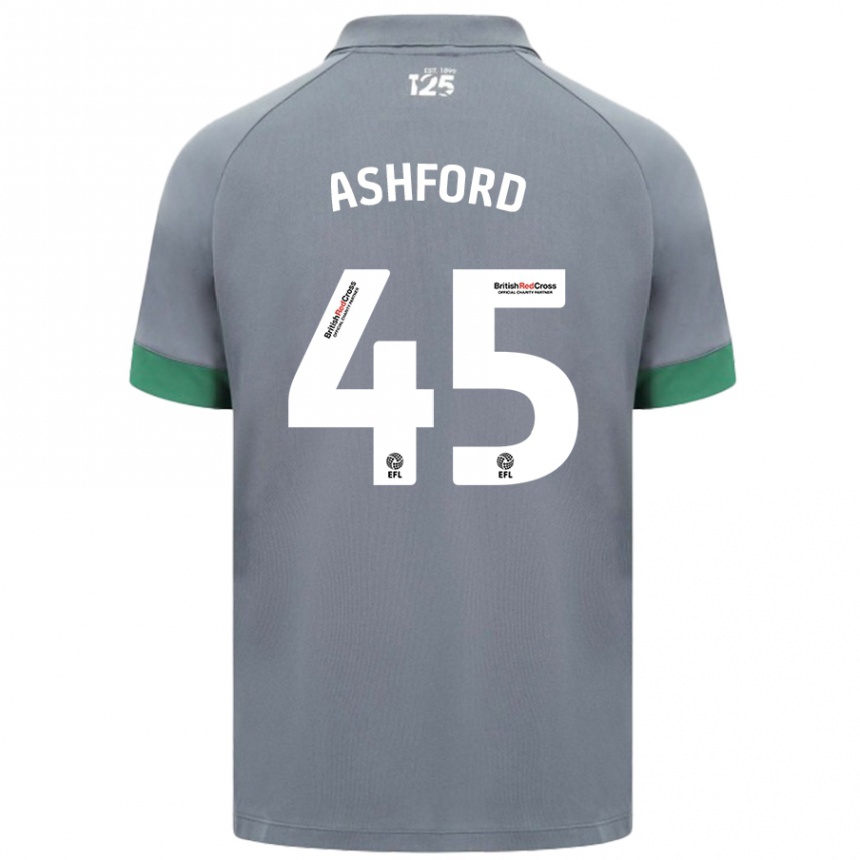 Mujer Fútbol Camiseta Cian Ashford #45 Gris Oscuro 2ª Equipación 2024/25 Perú