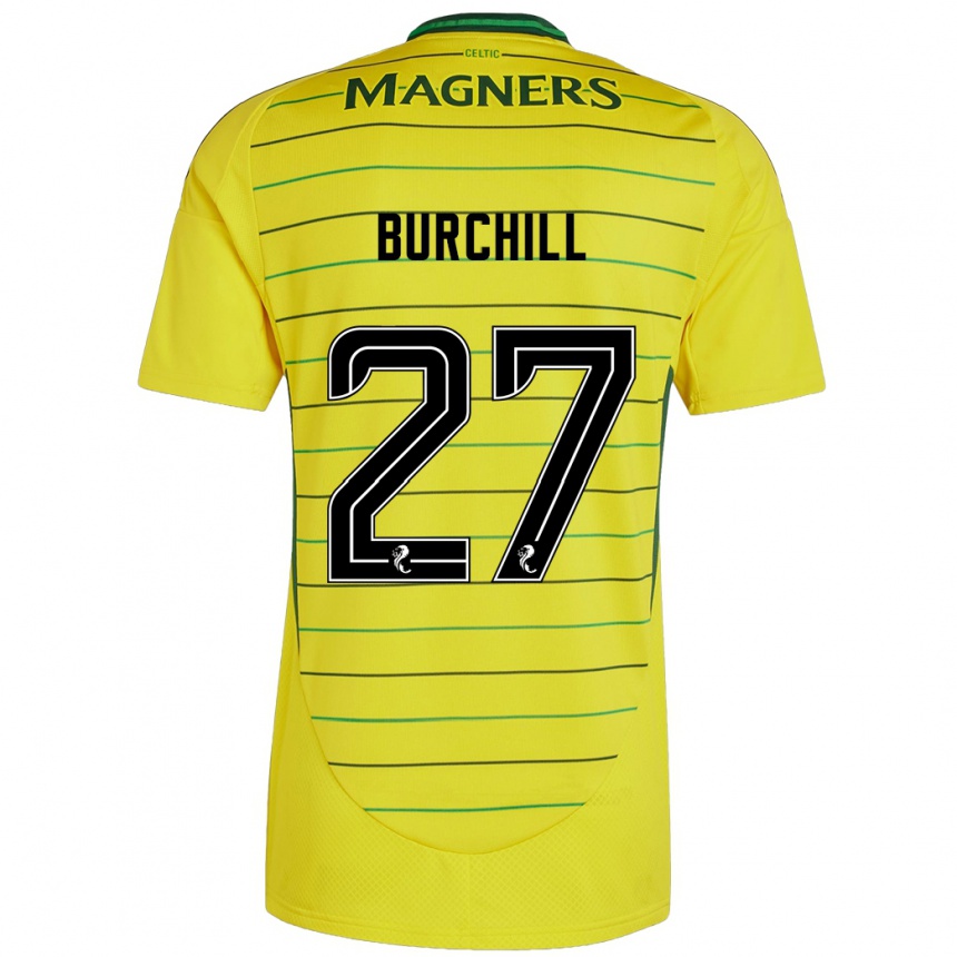 Mujer Fútbol Camiseta Tiree Burchill #27 Amarillo 2ª Equipación 2024/25 Perú