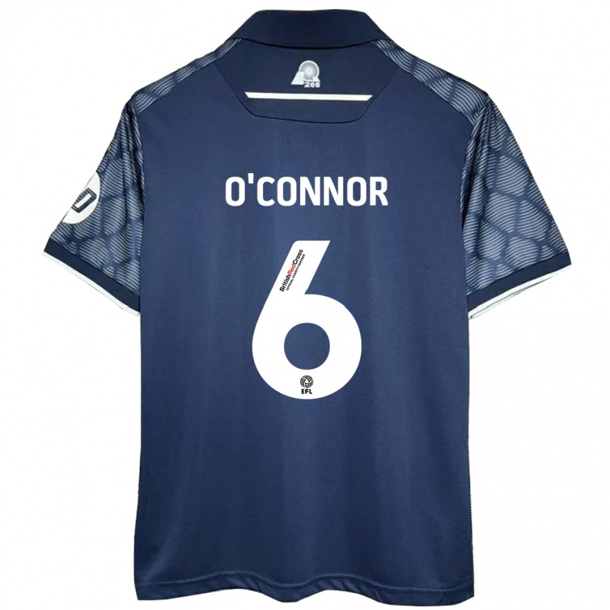 Mujer Fútbol Camiseta Thomas O'connor #6 Negro 2ª Equipación 2024/25 Perú