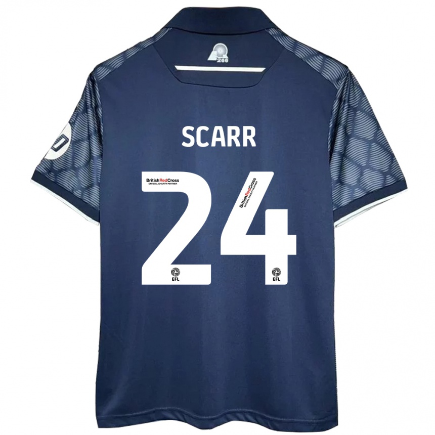 Mujer Fútbol Camiseta Dan Scarr #24 Negro 2ª Equipación 2024/25 Perú