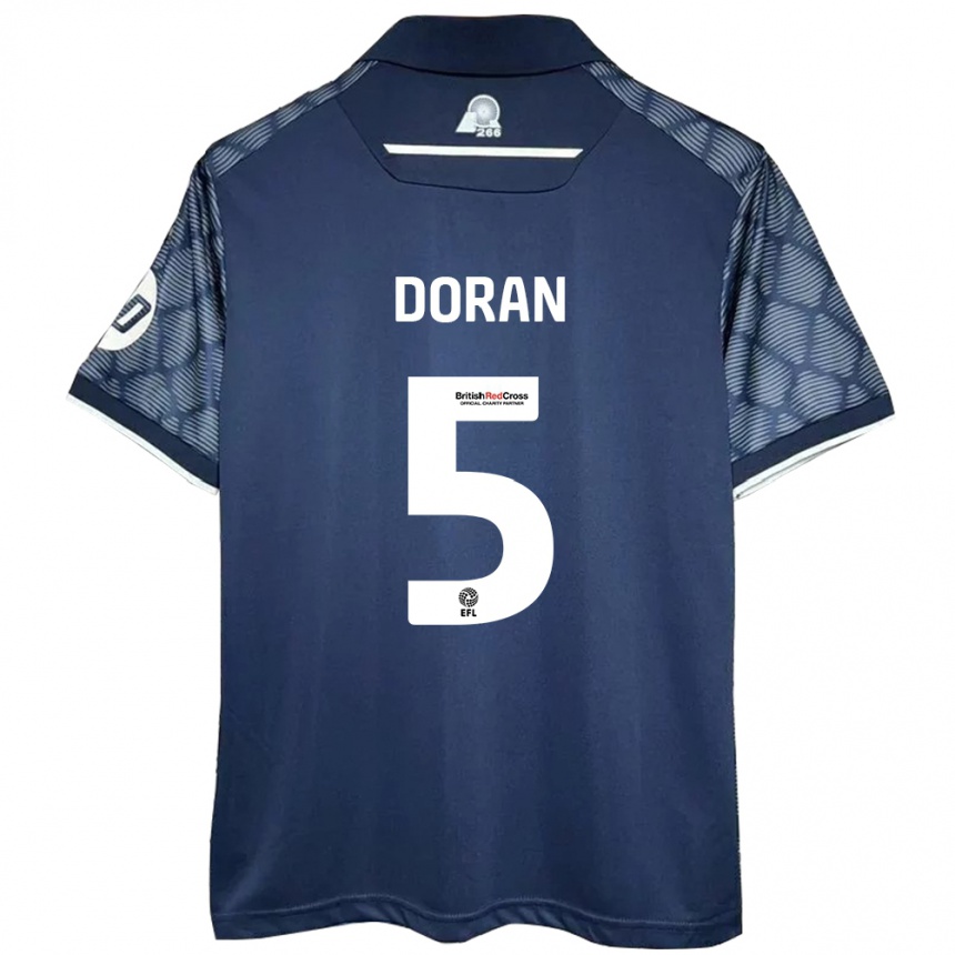 Mujer Fútbol Camiseta Louisha Doran #5 Negro 2ª Equipación 2024/25 Perú