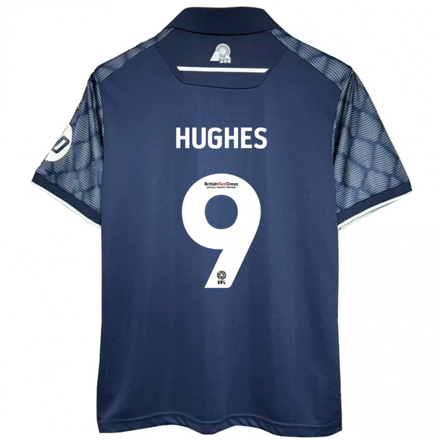 Mujer Fútbol Camiseta Rosie Hughes #9 Negro 2ª Equipación 2024/25 Perú