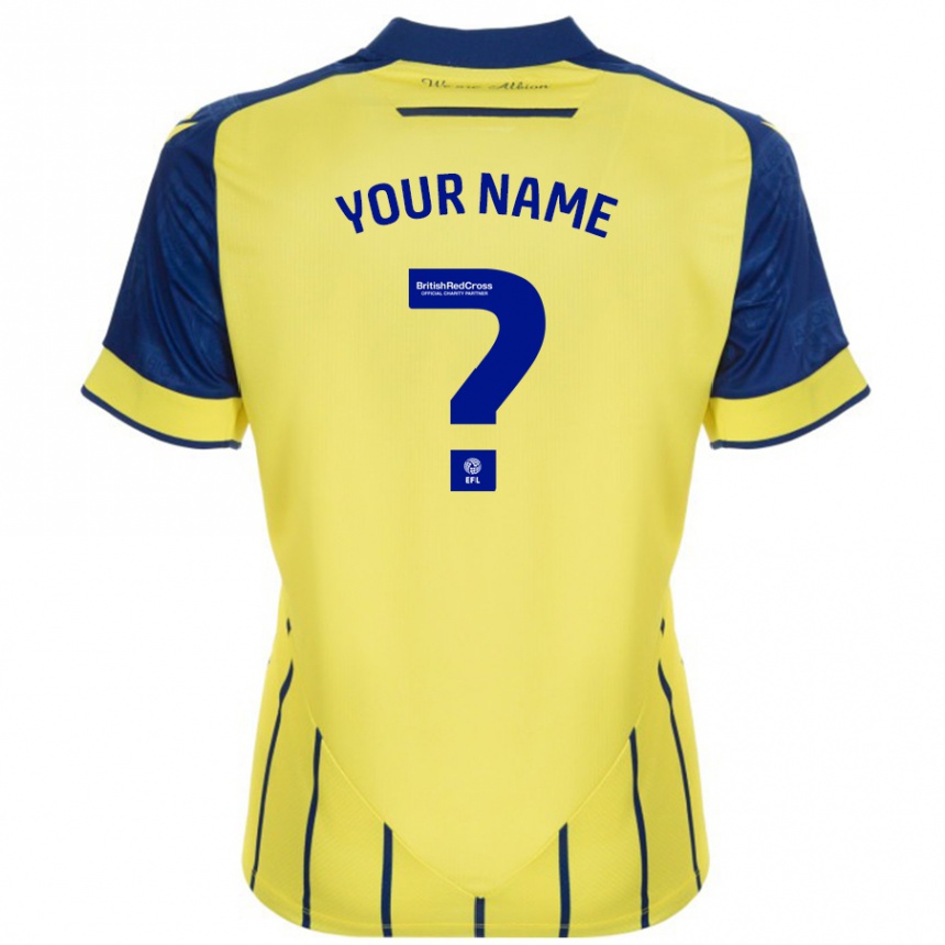 Mujer Fútbol Camiseta Su Nombre #0 Amarillo Azul 2ª Equipación 2024/25 Perú