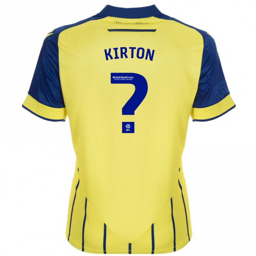 Mujer Fútbol Camiseta Archie Kirton #0 Amarillo Azul 2ª Equipación 2024/25 Perú