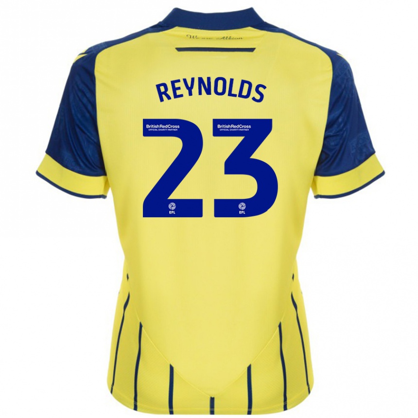 Mujer Fútbol Camiseta Taylor Reynolds #23 Amarillo Azul 2ª Equipación 2024/25 Perú