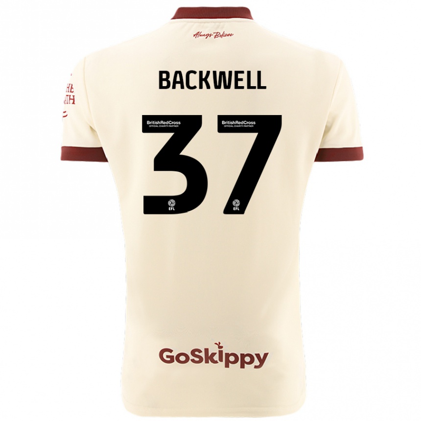 Mujer Fútbol Camiseta Tommy Backwell #37 Crema Blanco 2ª Equipación 2024/25 Perú