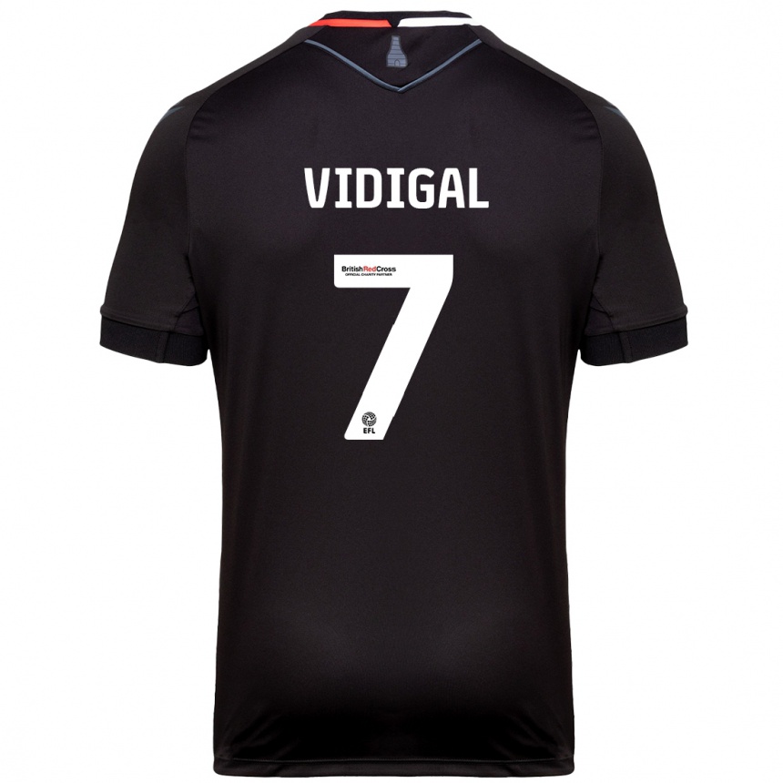 Mujer Fútbol Camiseta André Vidigal #7 Negro 2ª Equipación 2024/25 Perú