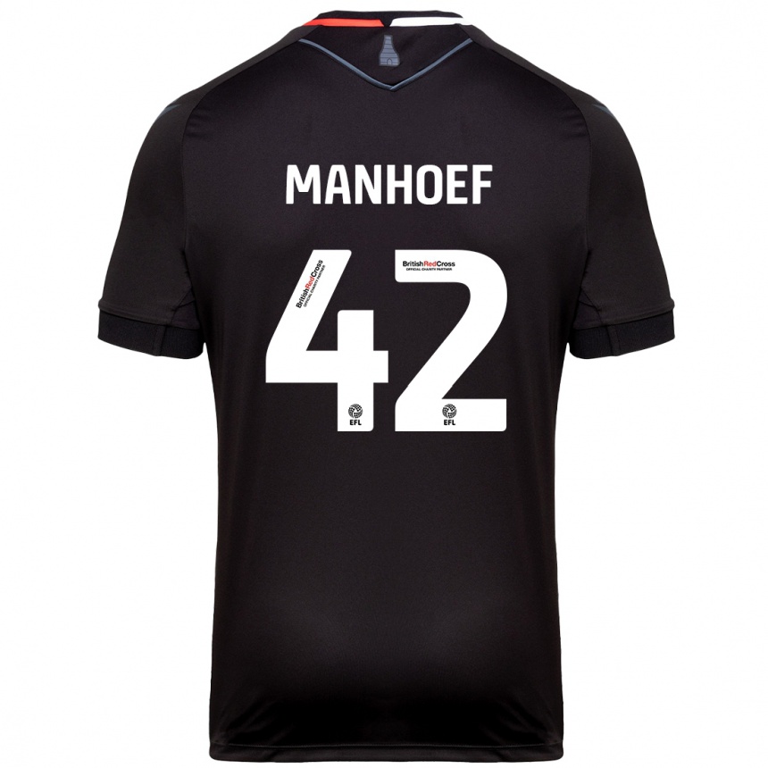 Mujer Fútbol Camiseta Million Manhoef #42 Negro 2ª Equipación 2024/25 Perú