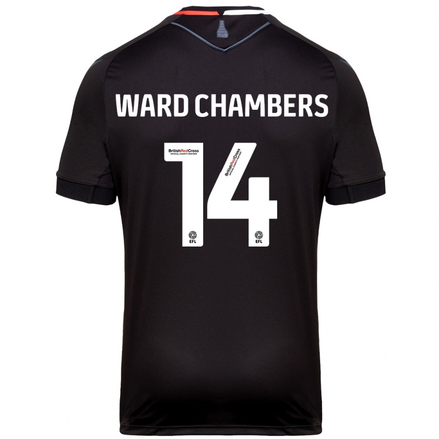 Mujer Fútbol Camiseta Courtnay Ward-Chambers #14 Negro 2ª Equipación 2024/25 Perú