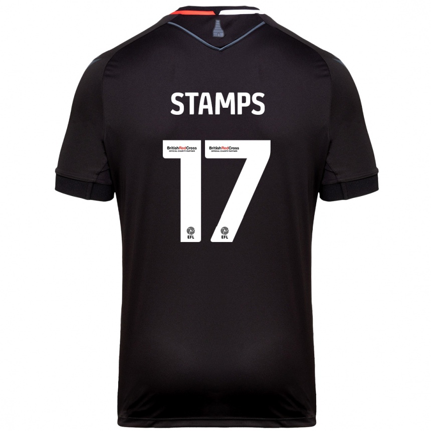 Mujer Fútbol Camiseta Shannon Stamps #17 Negro 2ª Equipación 2024/25 Perú