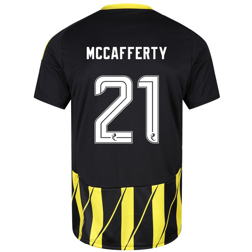 Mujer Fútbol Camiseta Eirinn Mccafferty #21 Negro Amarillo 2ª Equipación 2024/25 Perú