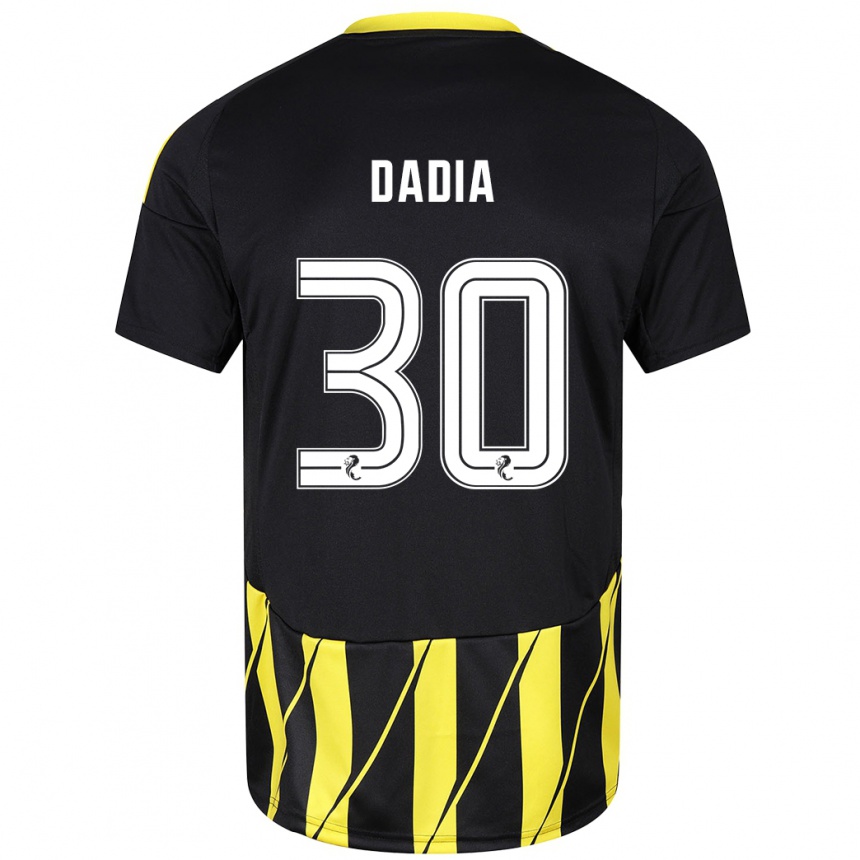 Mujer Fútbol Camiseta Or Dadia #30 Negro Amarillo 2ª Equipación 2024/25 Perú