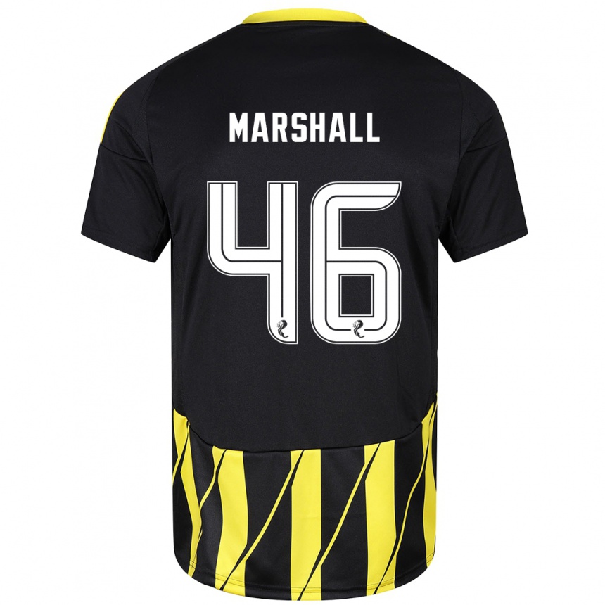 Mujer Fútbol Camiseta Findlay Marshall #46 Negro Amarillo 2ª Equipación 2024/25 Perú