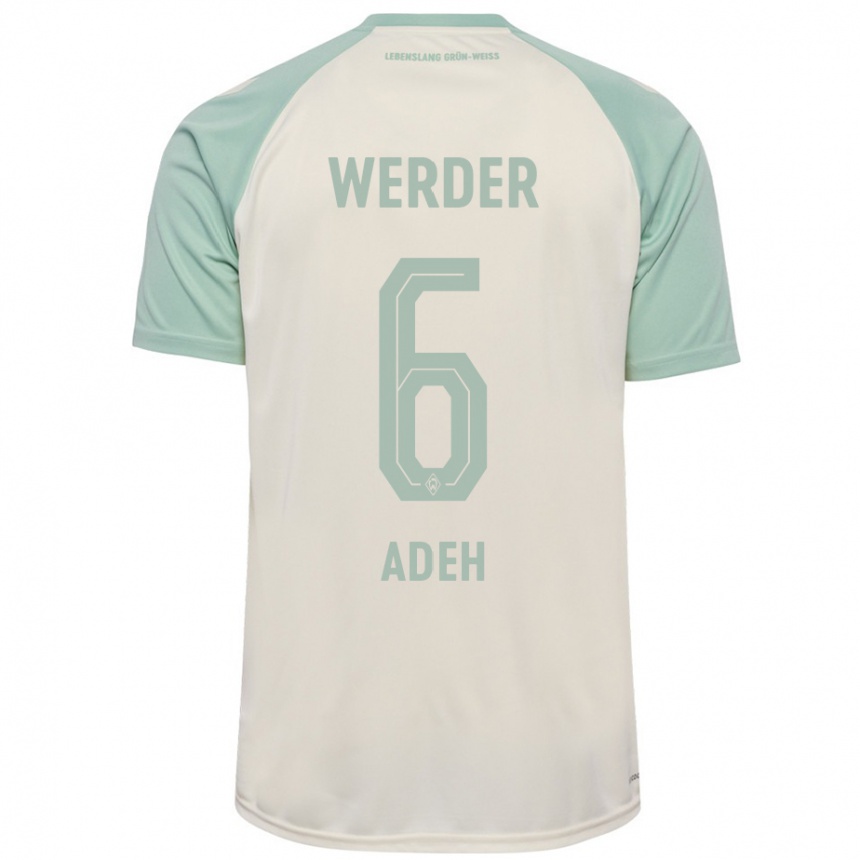 Mujer Fútbol Camiseta Wesley Adeh #6 Blanquecino Verde Claro 2ª Equipación 2024/25 Perú