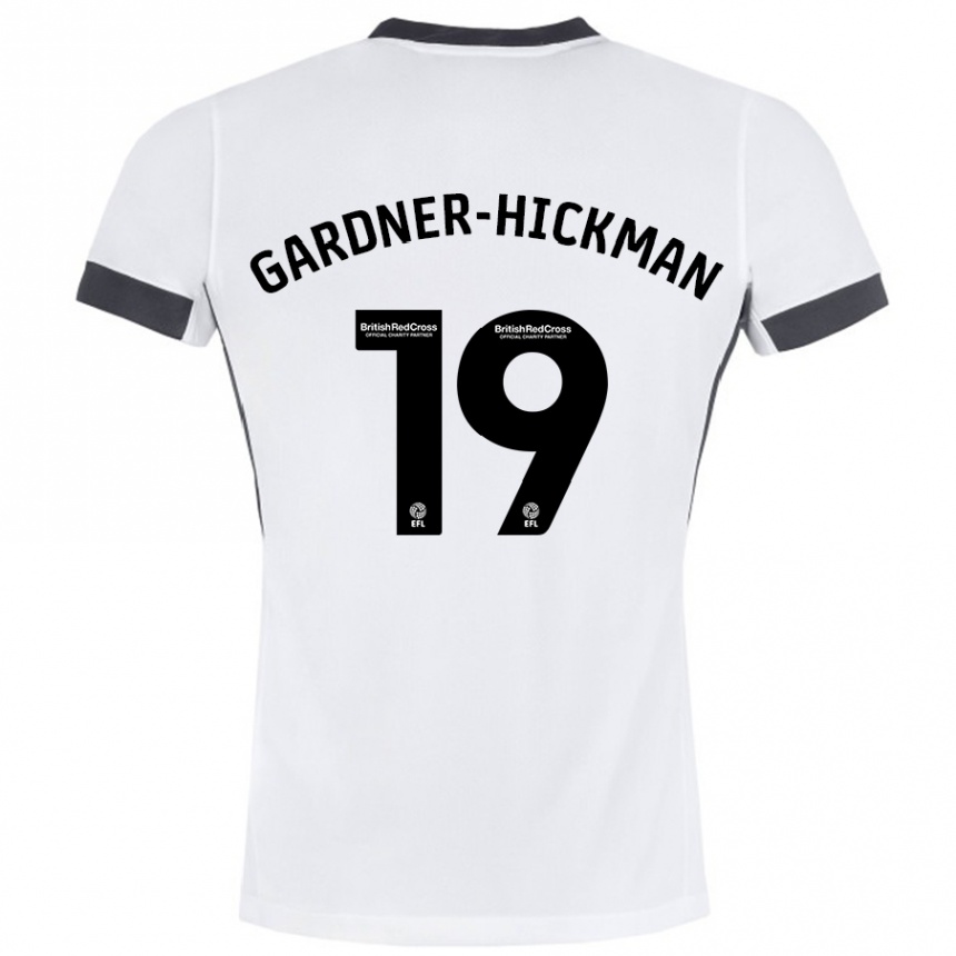 Mujer Fútbol Camiseta Taylor Gardner-Hickman #19 Blanco Negro 2ª Equipación 2024/25 Perú